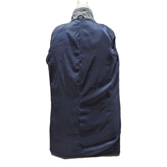 Yaly Couture Custom Designed Tailored Pure Wool Womens Grey Zip Up Coat Size M - Picture 8 of 11